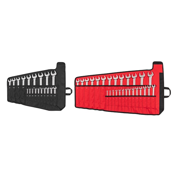 Combination Wrench Set with Pouch, 46-Piece (1/4 - 1-1/4 in., 6 - 32 mm)